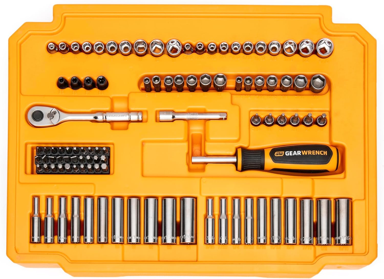 GEARWRENCH Mechanics Tool Set in 3 Drawer Storage Box, 232 Pc, 1/4 in and 3/8 in Drive, Metric/SAE | GW72LLCBMTS