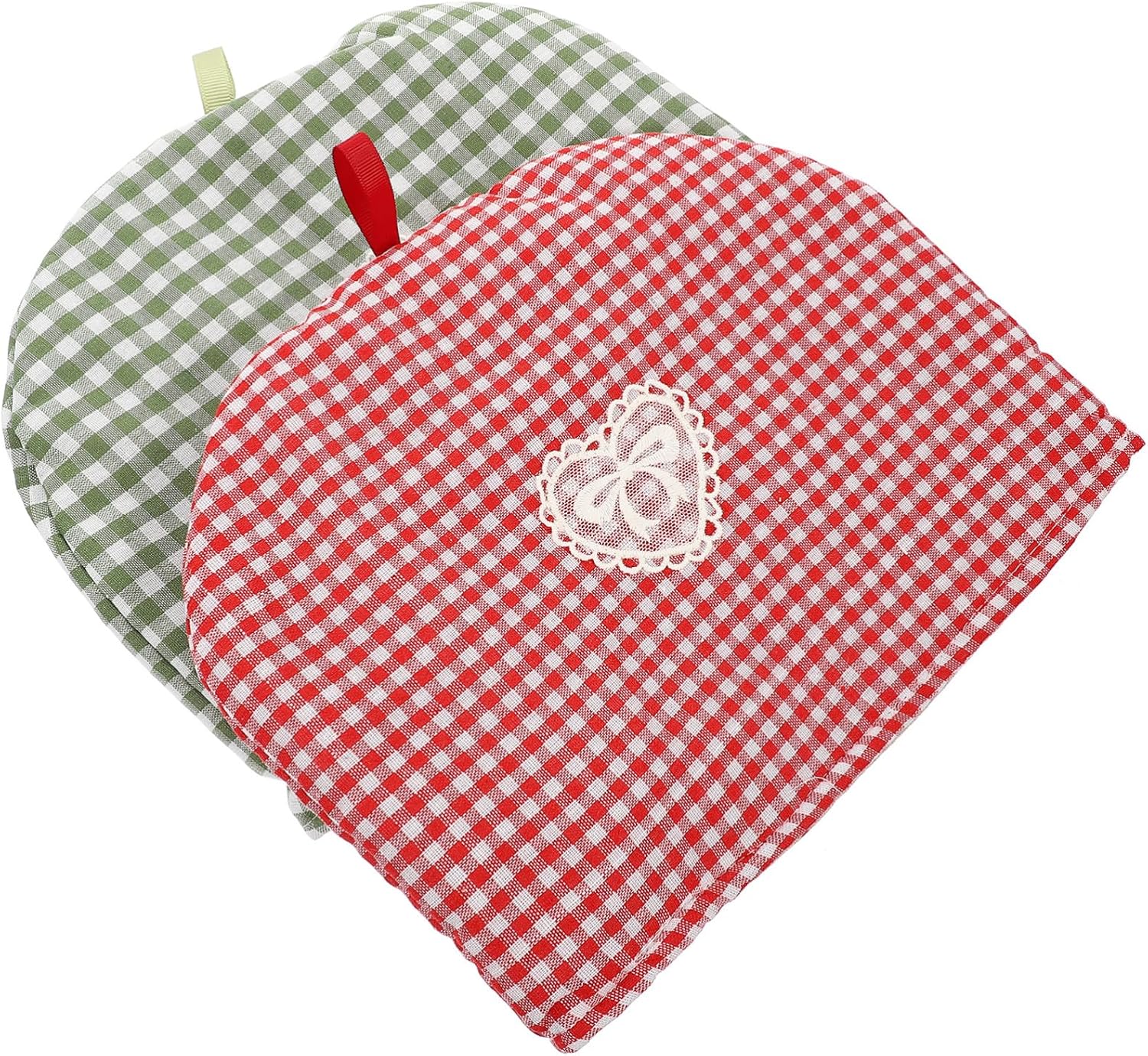 2pcs Printed Tea Pot Covers Rustic Teapot Cozy Insulated Protector for Household Kettle Warmth and Dust Prevention Decorative and Practical