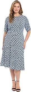 London Times Women's Dresses Inset Waist Midi Dress Career Office Occasion Guest of