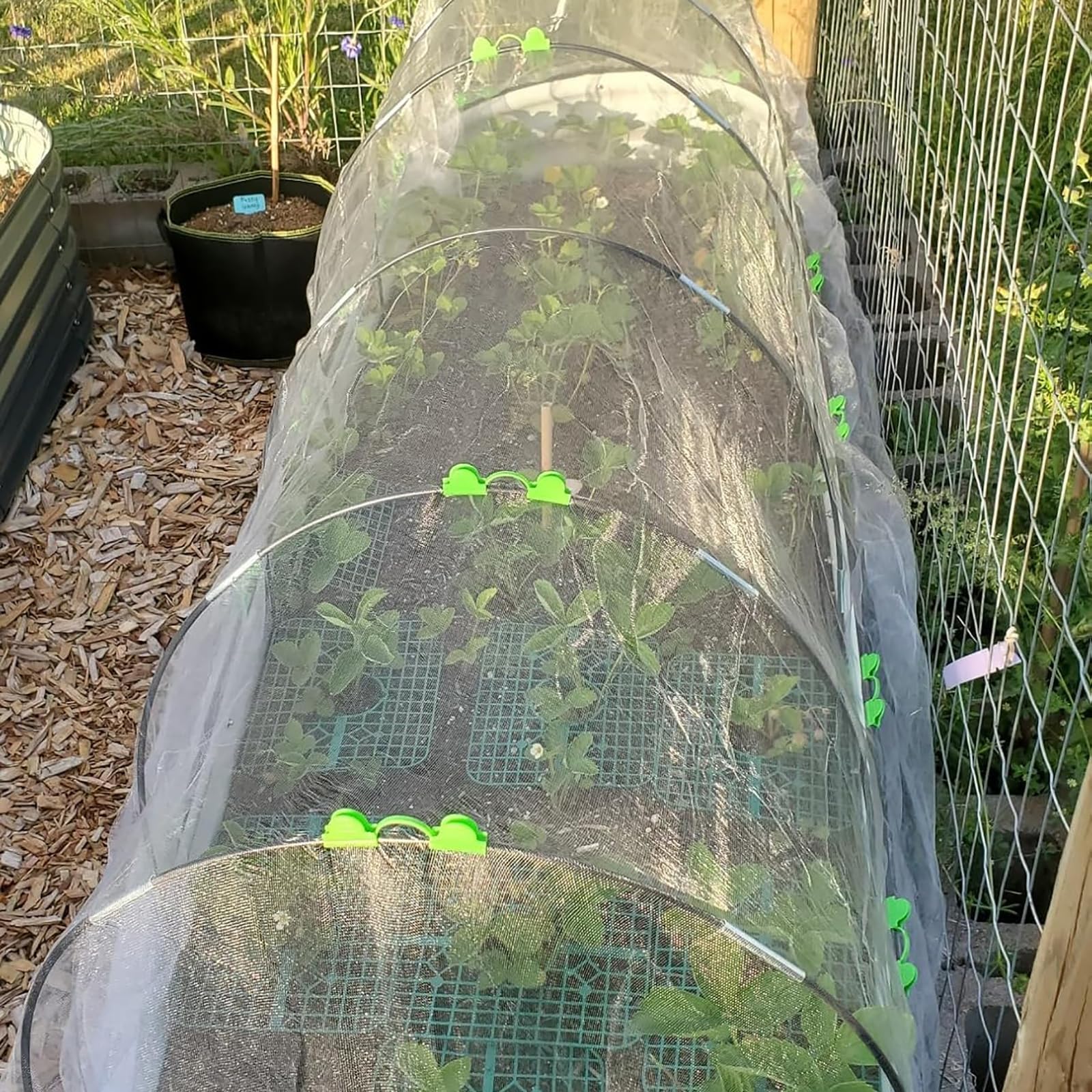 Frühbeet Hochbeet Abdeckung Pflanztunnel Bögen, 30 Stück Tunnelbögen Hochbeet für DIY Gewächshausreifen, umwickelt mit 6mm Kunststoff für Pflanzen Obst und Gemüse im Garten