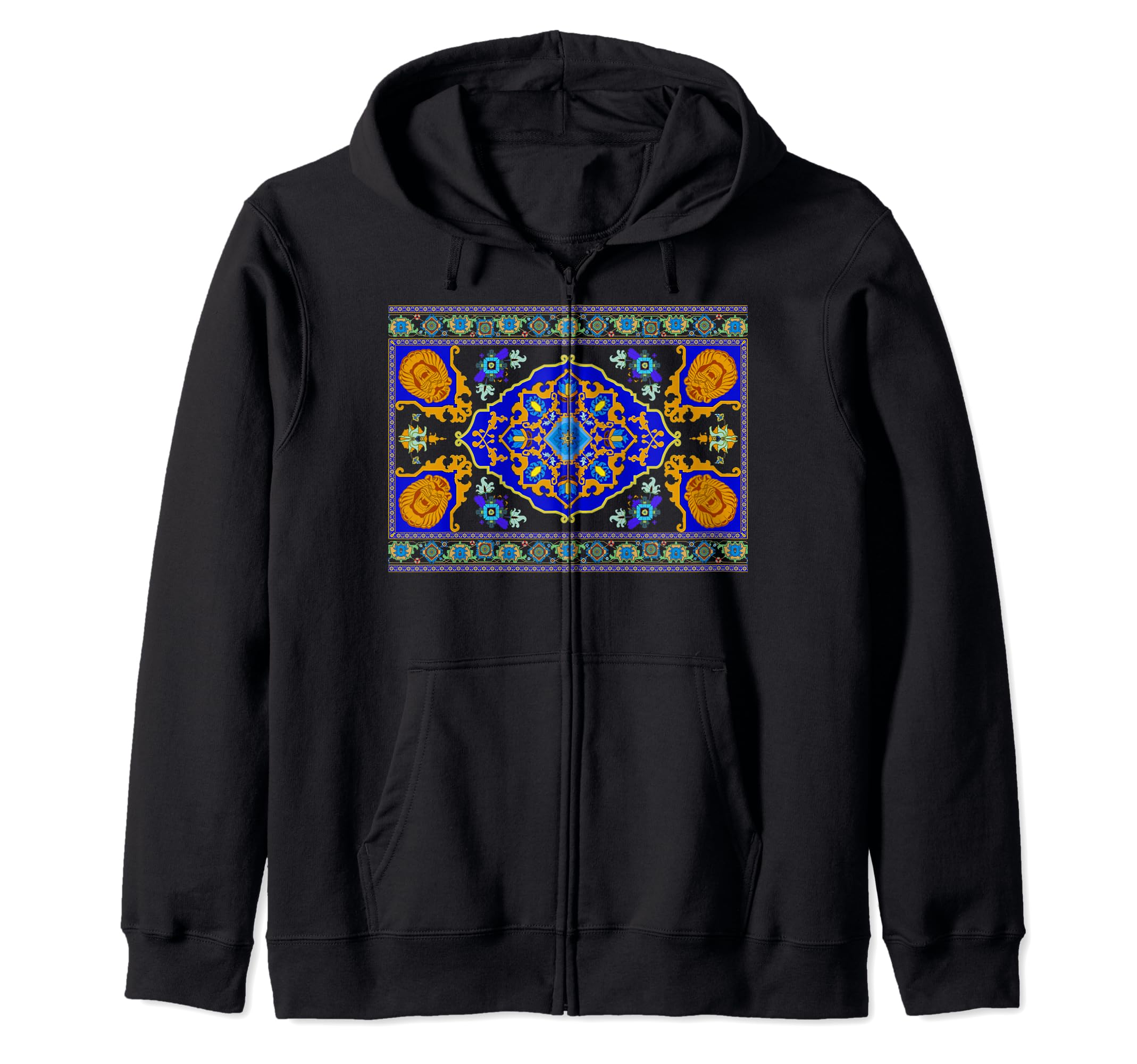 Disney Aladdin Live Action Magic Carpet Portrait Zip Hoodie, Black