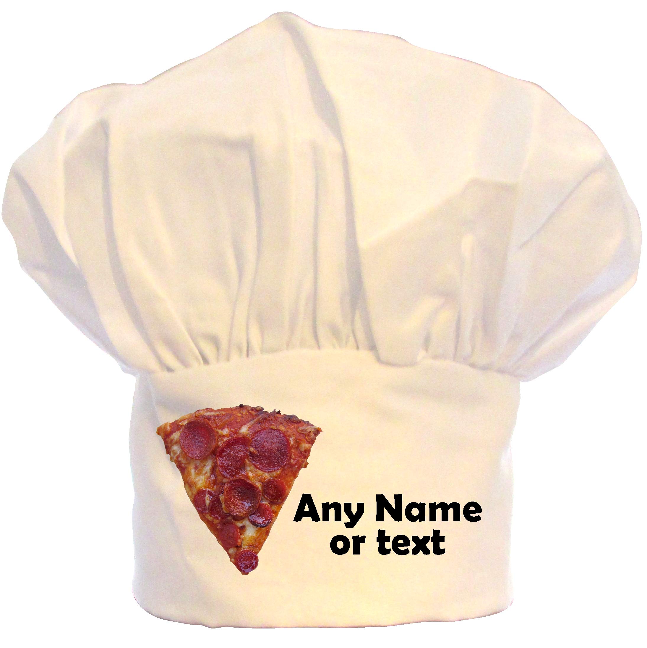 PRESENT2FUTURE PERSONALISED PIZZA SLICE PRINT CHEFS HAT 100% POLYESTER