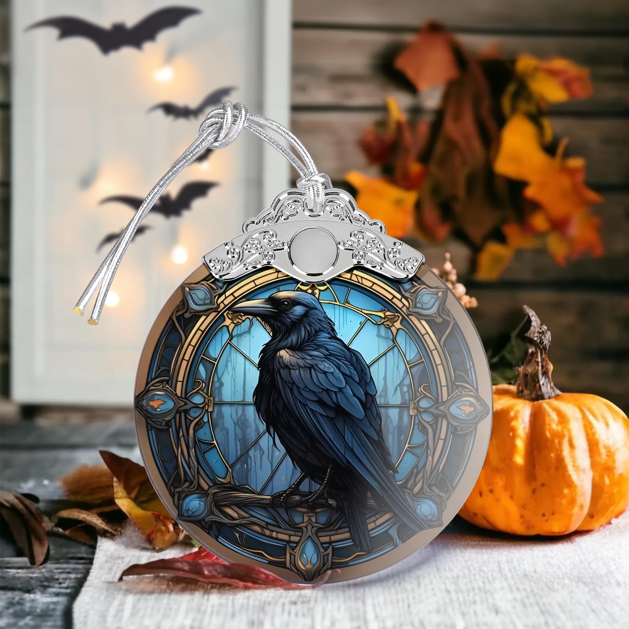 Amazon.co.jp: ハロウィンのカラスオーナメント、PEMIRSAYO カラス