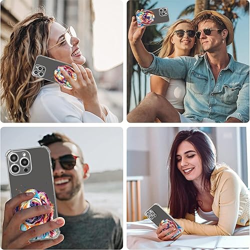 Vista 558 de Roemary Funda púrpura para iPhone 14 Pro Max con diseño de caballo azul, patrón de acuarela con protector de pantalla