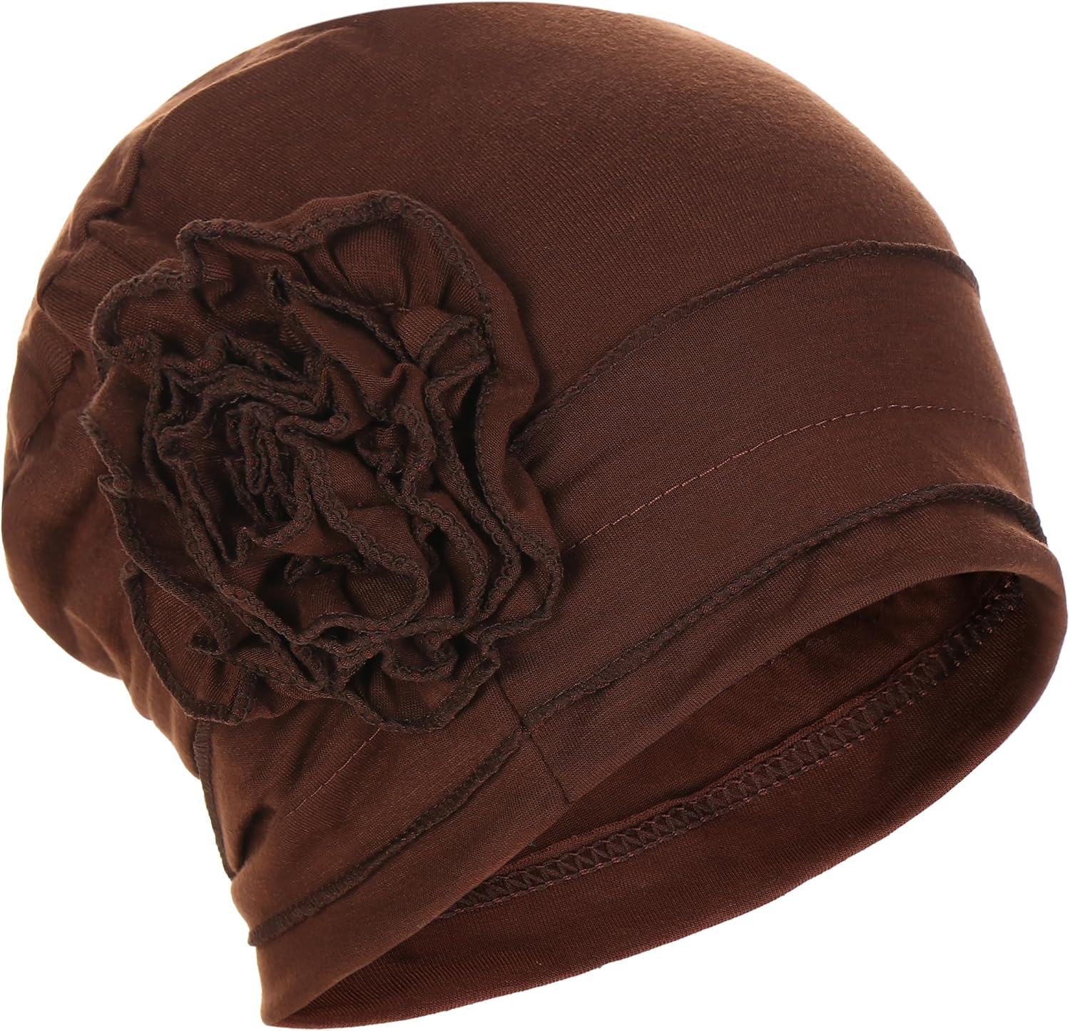 beauty YFJH Pre Tied Chemo Headwear for Women Solid Flower Turban Caps Cancer Beanies Headwrap Hair Loss Cover - Image 9