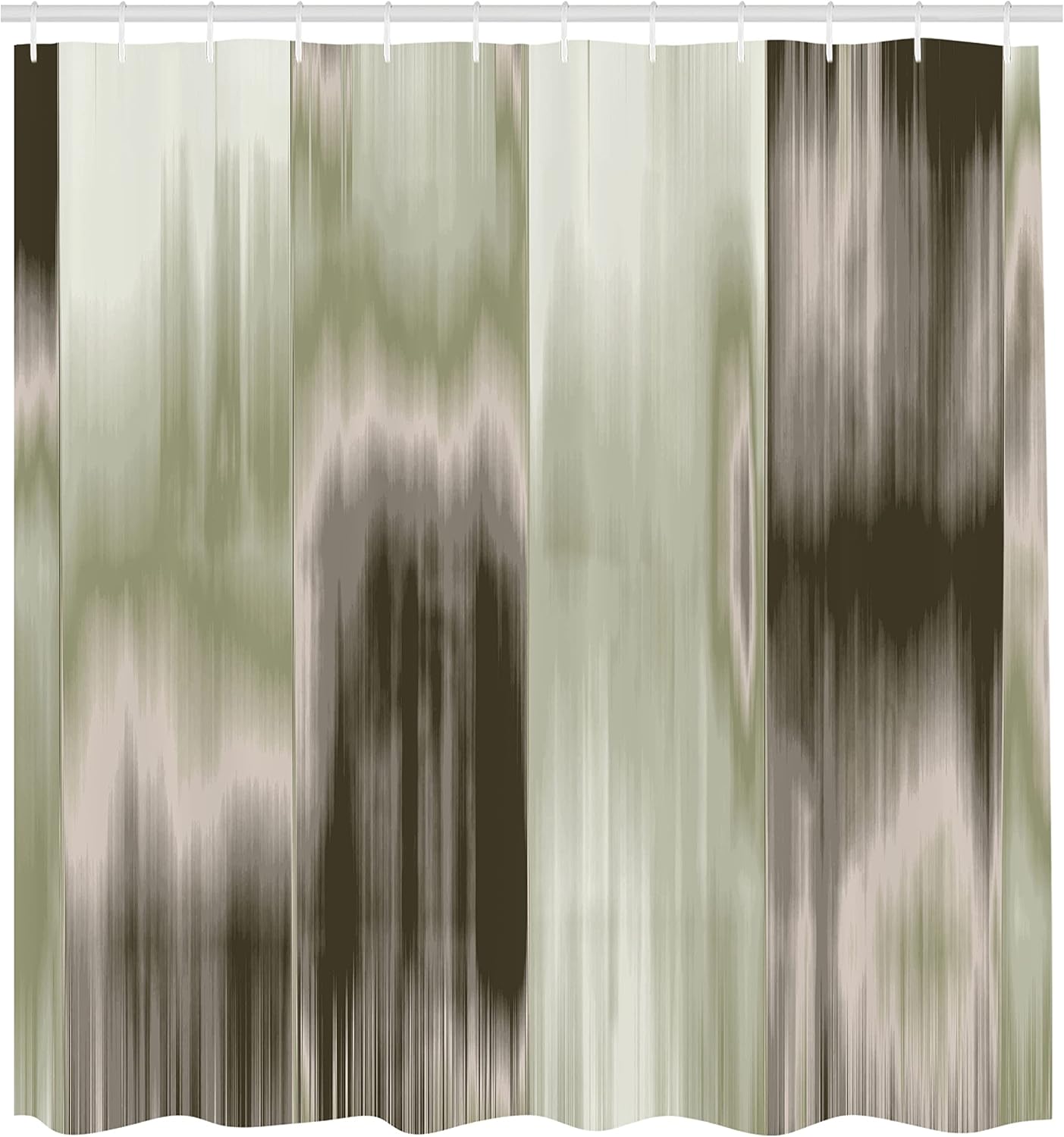 Ambesonne Earth Tones Shower Curtain, Abstract Modern Design Ombre Inspired Smooth Color Transitions, Cloth Fabric Bathroom Decor Set with Hooks, 69" W x 75" L, Silver Grey