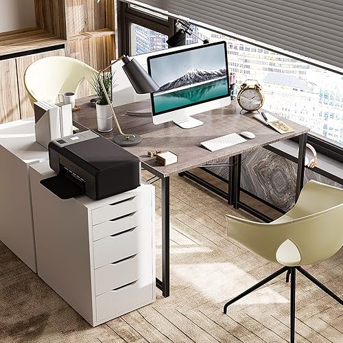 Miniatura 37 de Coleshome - Escritorio para computadora, de 32 pulgadas, estilo moderno y sencillo, para oficina en casa, escritorio estudiantil para escribir,