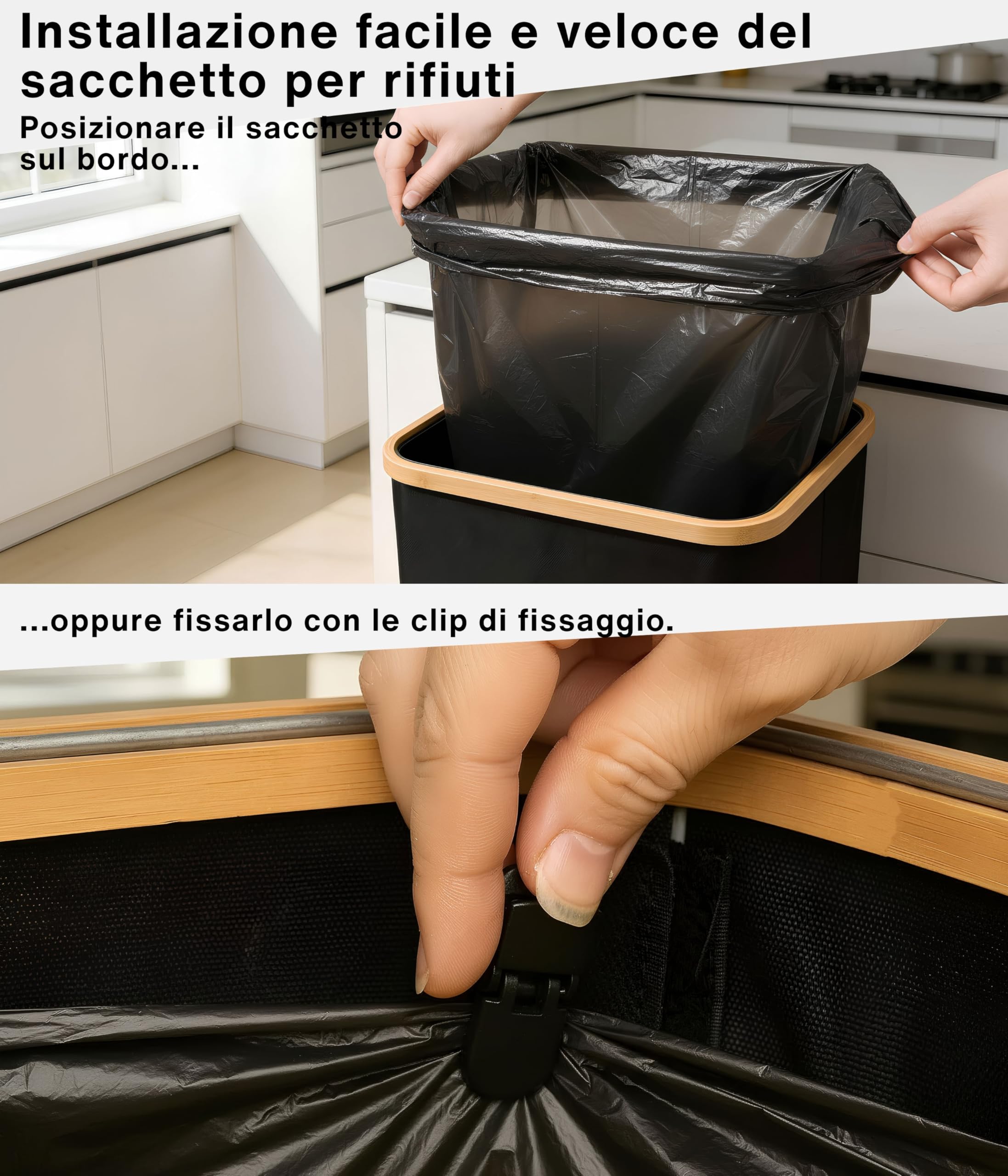 Deco haus Supporto per sacchi gialli 90-120L [borsa di trasporto extra]