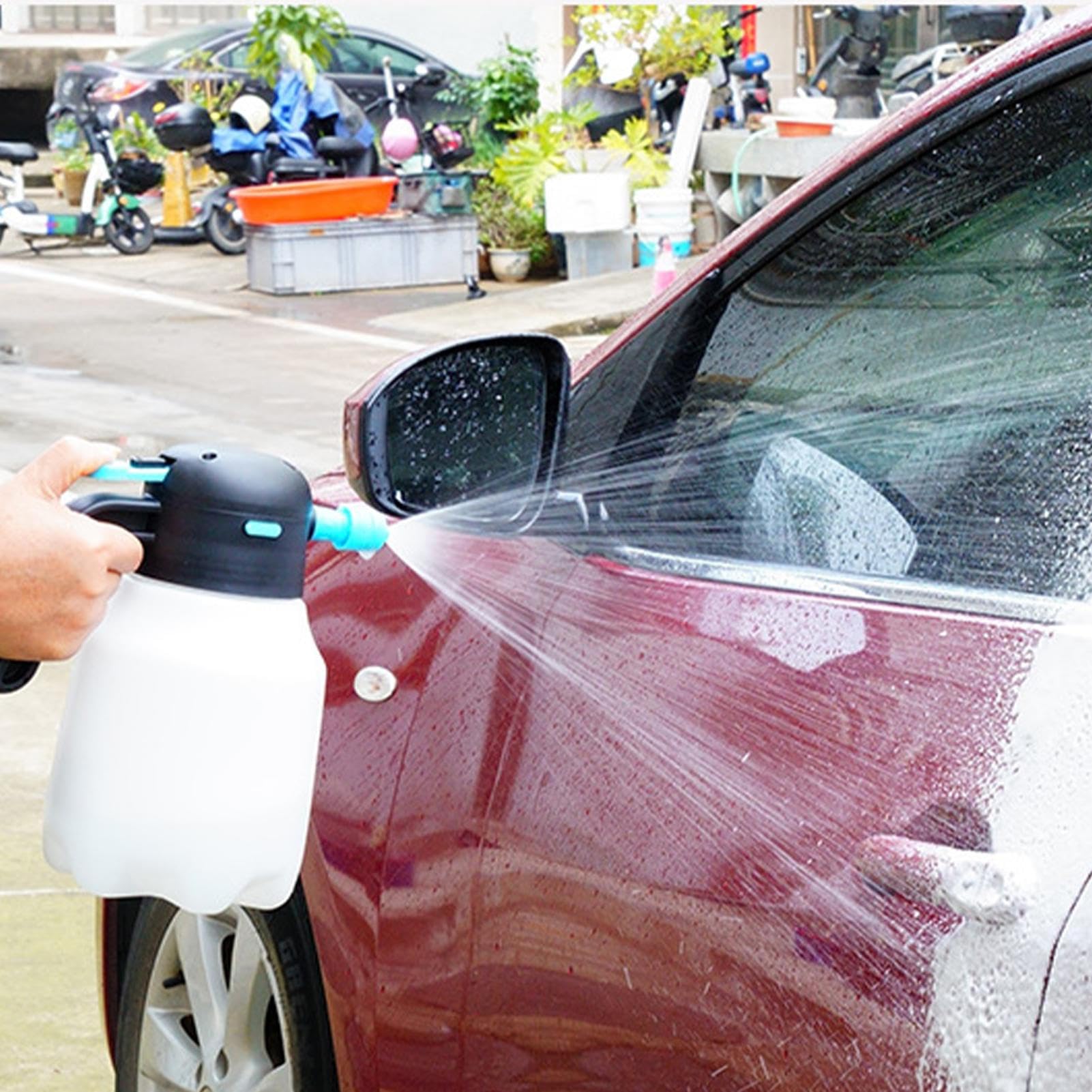 Elektrischer Schaumspüler Für Fahrzeuge 1,8 L Automatische Dosierung | Schaumspritzer Zur Autowäsche Für Hof Landwirtschaft Industrie Garten Boot