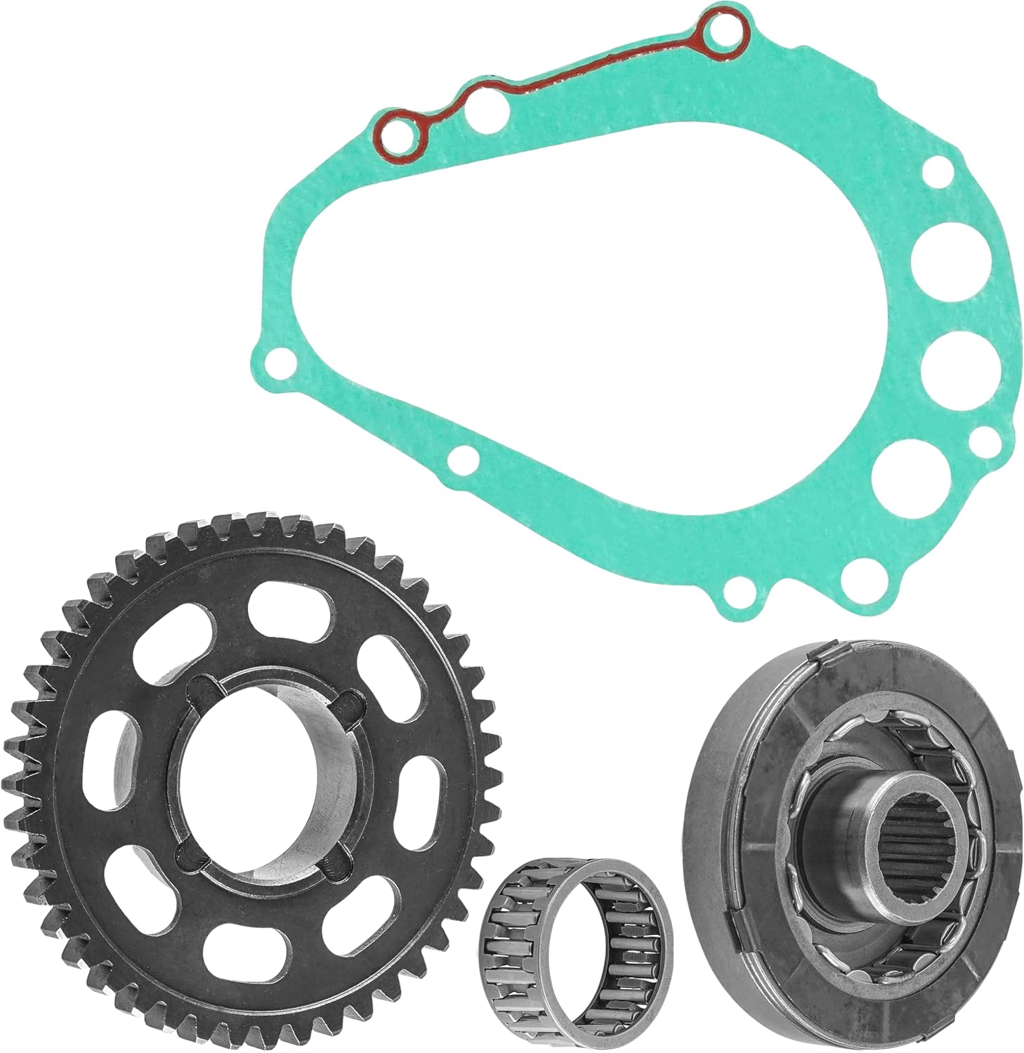 Caltric Starter Clutch and Driven Gear with Gasket Compatible with Suzuki Gsx1300 R Hayabusa 1999-2003