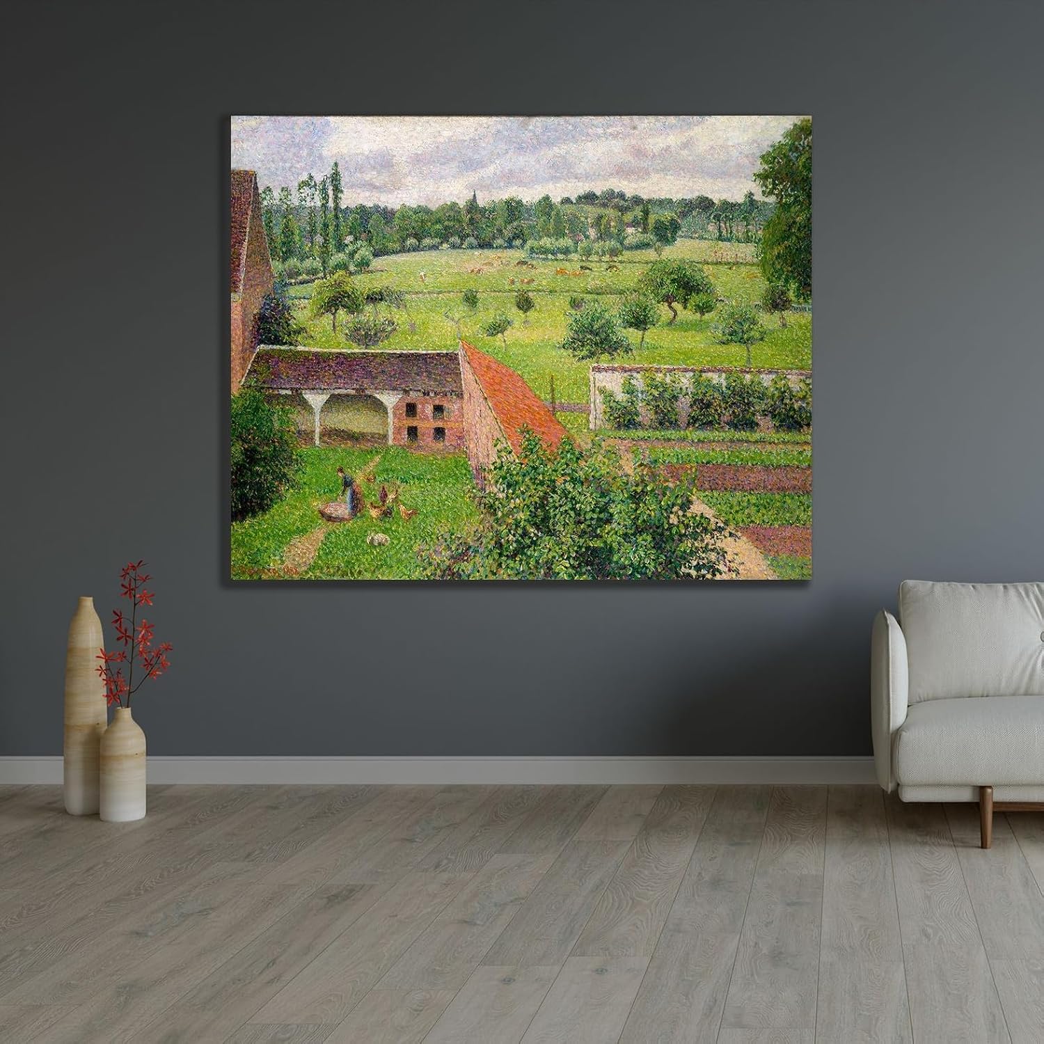 ArtDirect View from my Window, Eragny-sur-Epte Unframed Art Print Giclee Poster by Pissarro, Camille - Ready for Framing with Customization Sizes 10x8, 14x11, 20x16, 30x24, 45x36, and 60x48 Inches