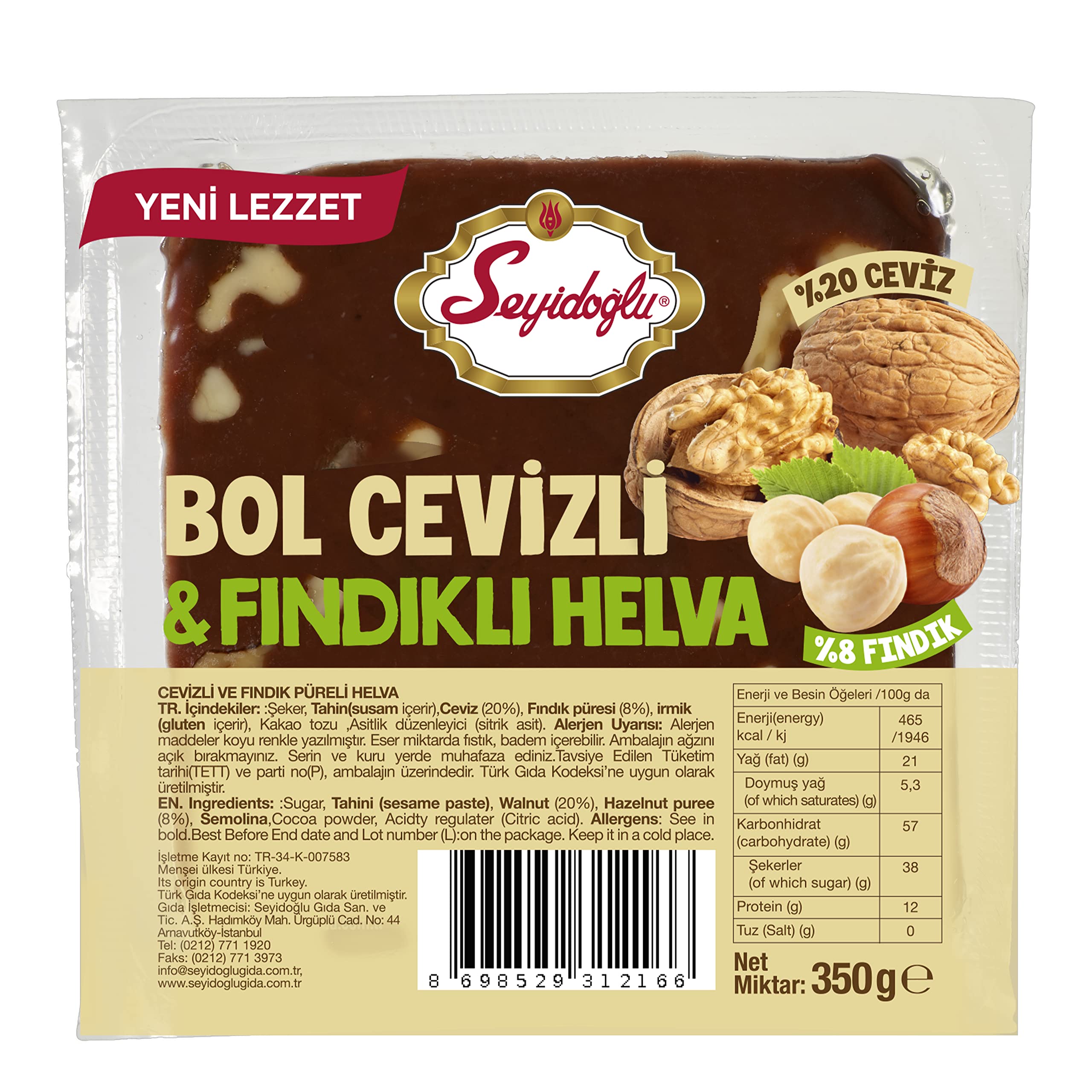 Seyidoğlu Bol Cevizli Fındıkli Helva