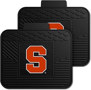 FANMATS 12270 NCAA Syracuse Orange Back Row Utility Car Mats - 2 Piece Set, 14in. x 17in., All Weather Protection, Universal Fit, Deep Resevoir Design, Molded Team Logo