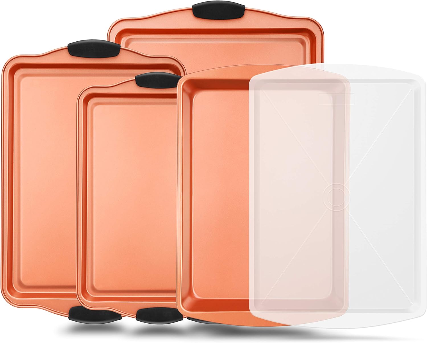 5 Piece Max Raleigh Mall 80% OFF Baking Pan Set - PTFE Free Flexible PFOS Nonstick PFOA