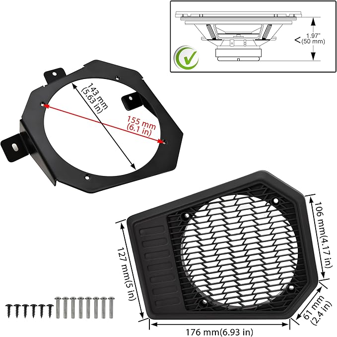 Soportes de Parantes Traseros SAUTVS para Polaris Ranger XP 1000 2019-2020 miniatura 6