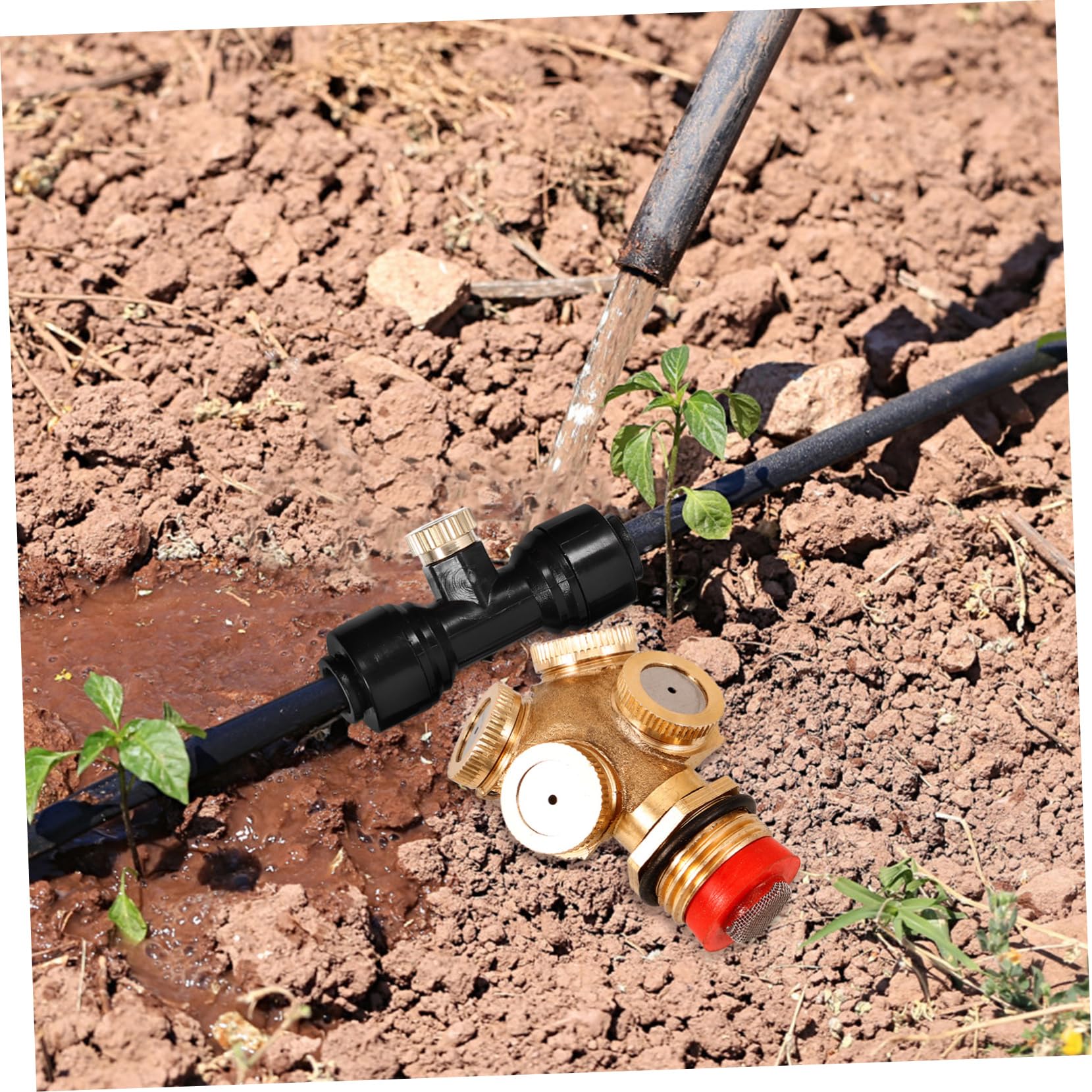 2 boquillas pulverizadoras de Repuesto para riego de césped. Diseño Giratorio para un riego eficiente. Fácil de conectar y Usar para refrigeración de Jardines y techos.