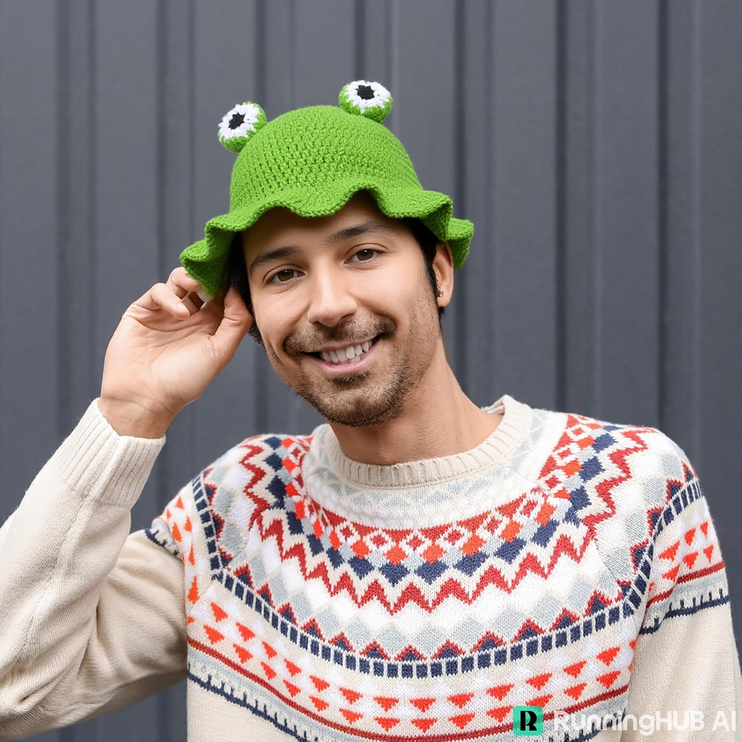 Strawberry Frog Crochet Knitted Hat Winter Handmade Shortcake Beanie Hat Christmas Cosplay Costume for Adult Women - Image 7