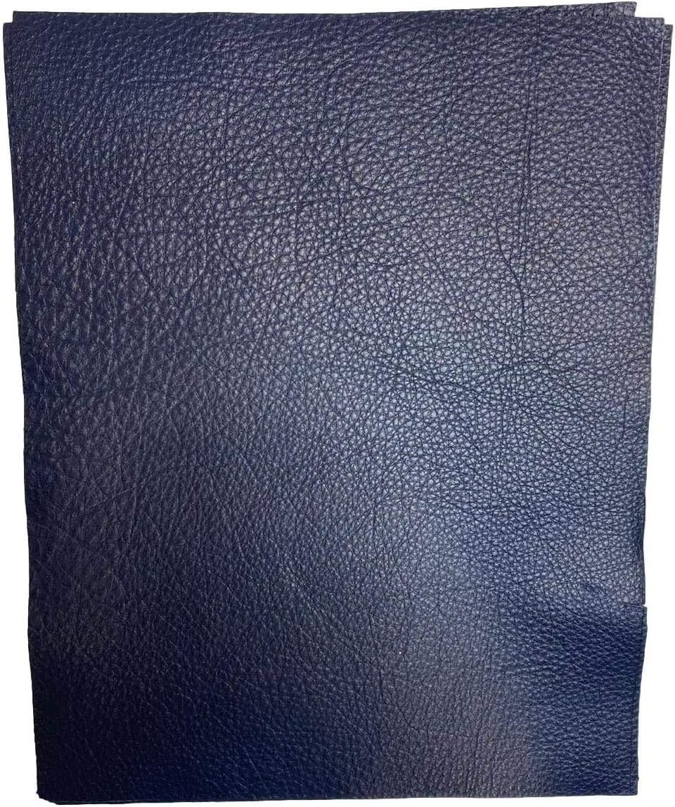 Natural Grain Cow Leather: 8.5'' x 11'' Pre Cut Leather Pieces (Cognac, 1 Piece)