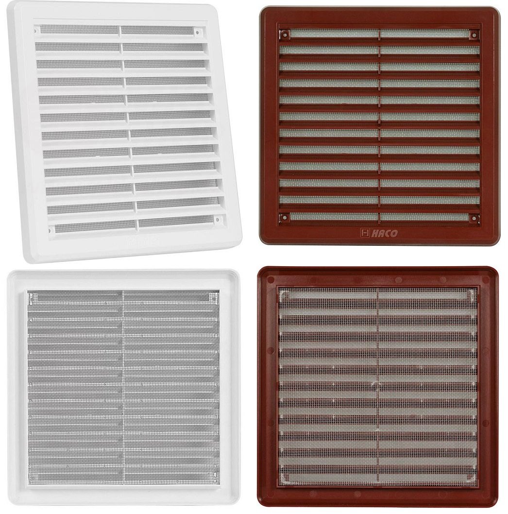 Griglia Di Ventilazione Plastica 500x227 Mm Marrone - Con Rete Antinsetti - Foto 2