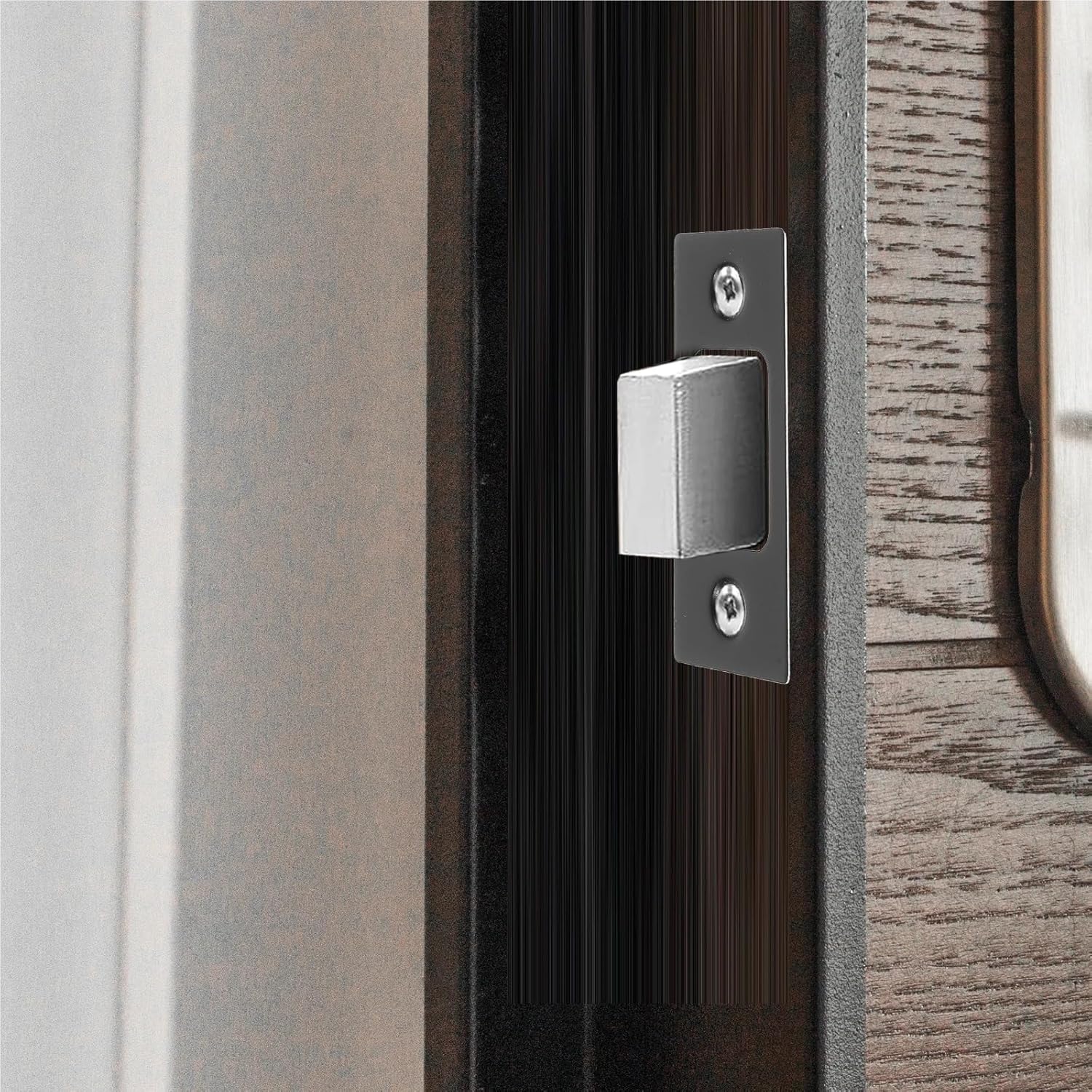 Deadbolt Strike Plate 20pcs Lock Door Strike Plate Filler Buckle Deadbolt Strike Plate Stainless Steel Door Reinforcement Black Hardware Accessories