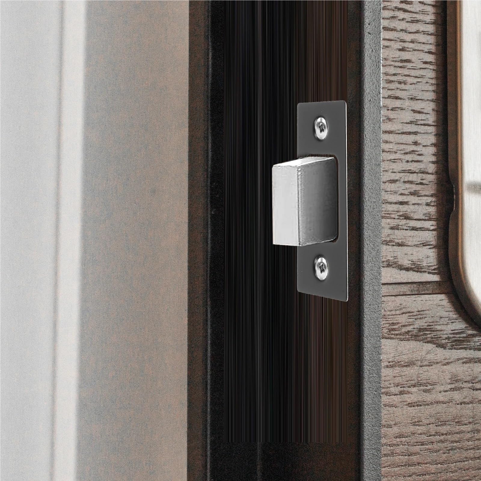 Lot de 20 gâches de porte en acier inoxydable noir