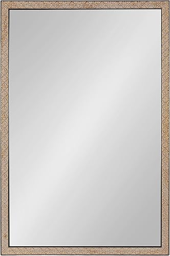 Miniatura 8 de Kate and Laurel Soniva - Espejo de pared rectangular tradicional, 24 x 36 pulgadas, dorado, con marco global, rectangular, espejo de tocador de baño