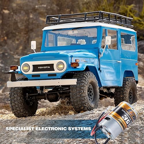 Miniatura 7 de BEEZRC FMS 110 RC Crawler FJ40 Toyota con licencia RS 4WD 2.4G Modelo RC Car Hobby 4x4 RC Rock Crawler Offroad RC Truck RC Auto de control remoto