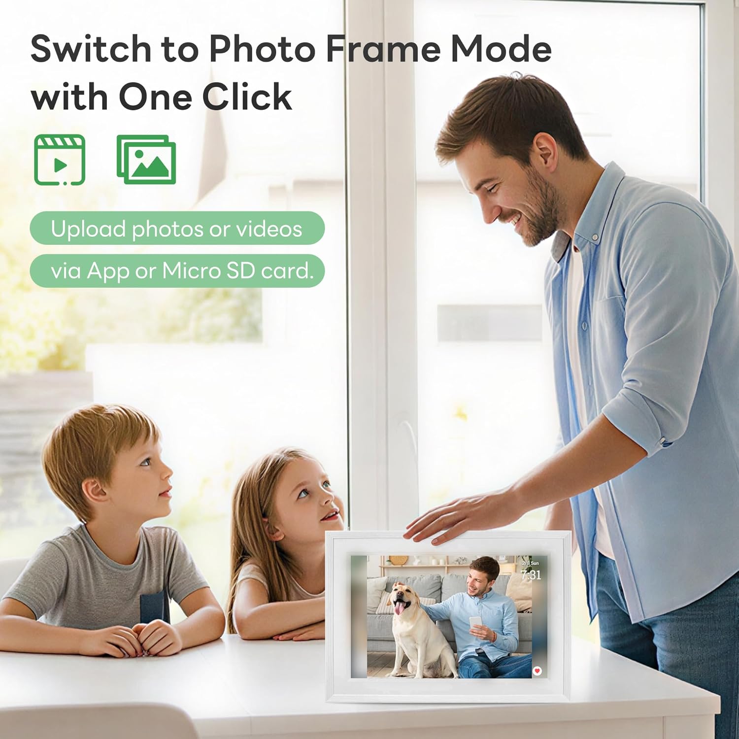 10.1-Inch Smart Digital Calendar, Interactive Touch Screen, HD Display, Wall-Mountable Family Organizer with Chore Chart, To-Do Lists & App Sync for Home & Office, Thoughtful Mother's Gift for Her