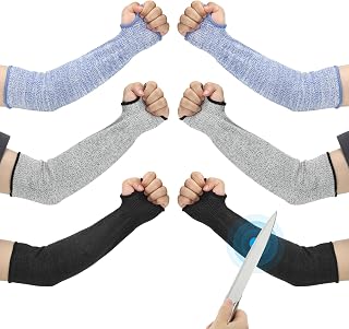 PATIKIL Cut Resistant Sleeve Arm Safety Protectors Sleeves with Thumb Hole Forearm Guard Sleeves