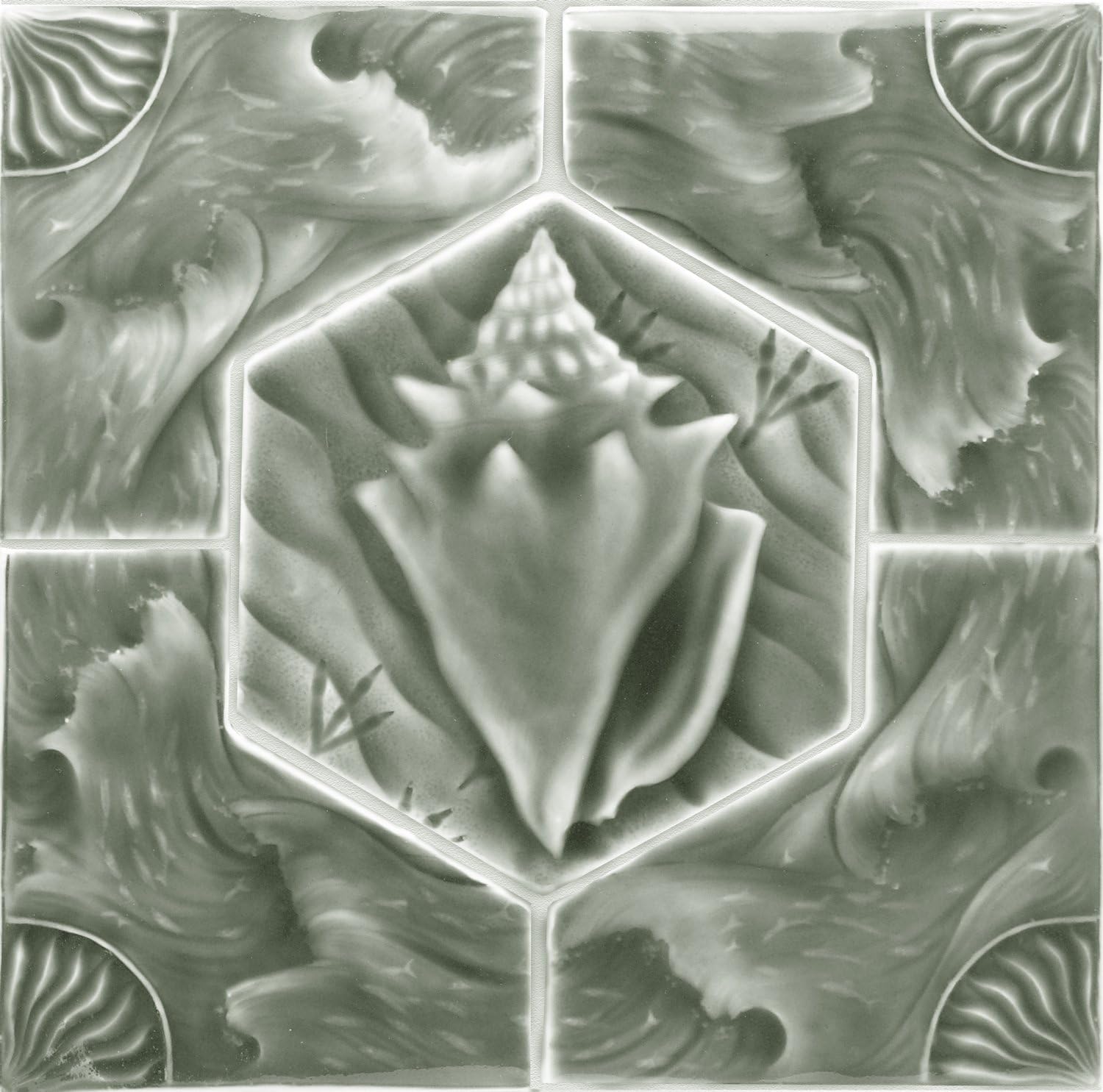 Living Walls Conch Shell Set Deep Blue