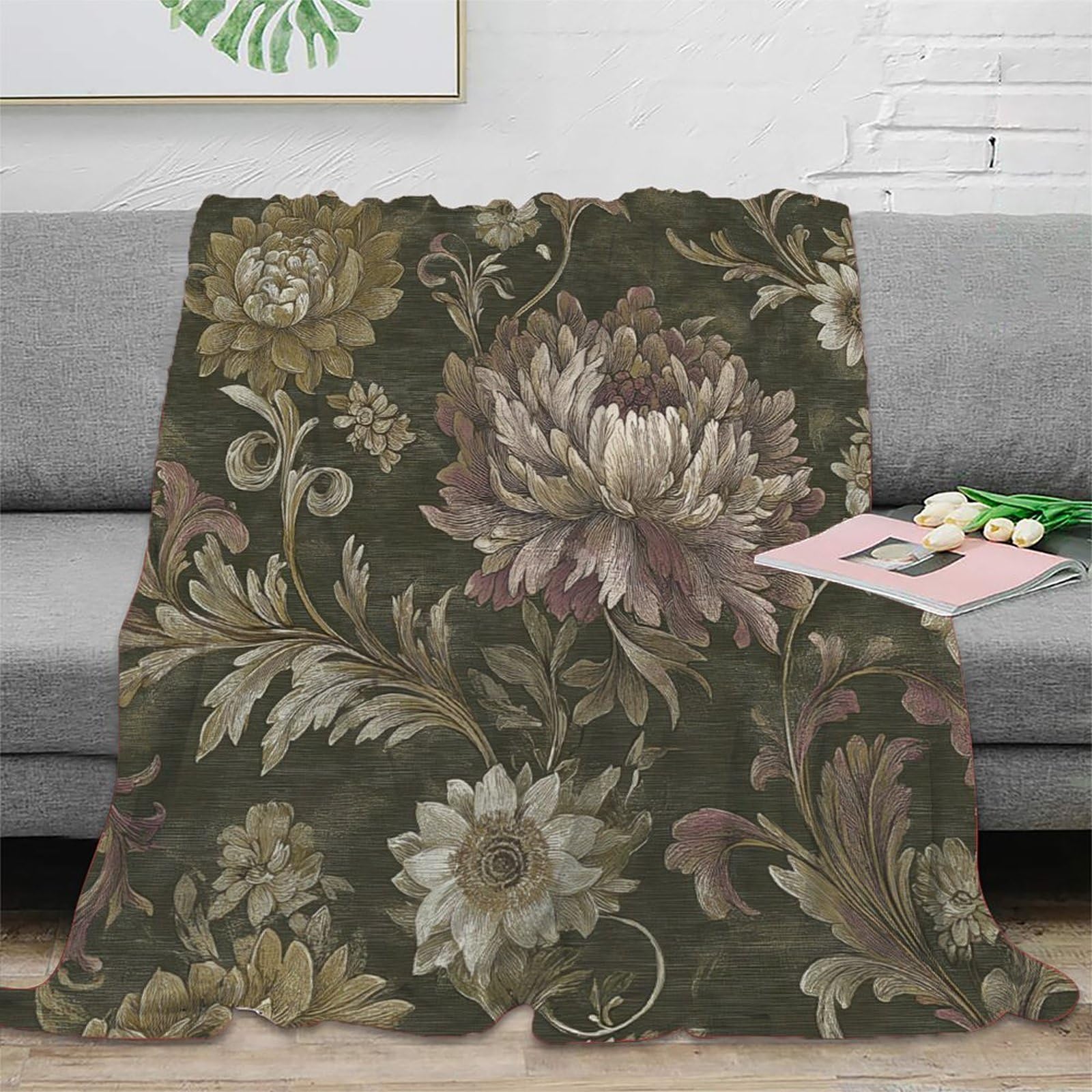Couverture Polaire Microfibre 150x200cm Vintage Ornate Style