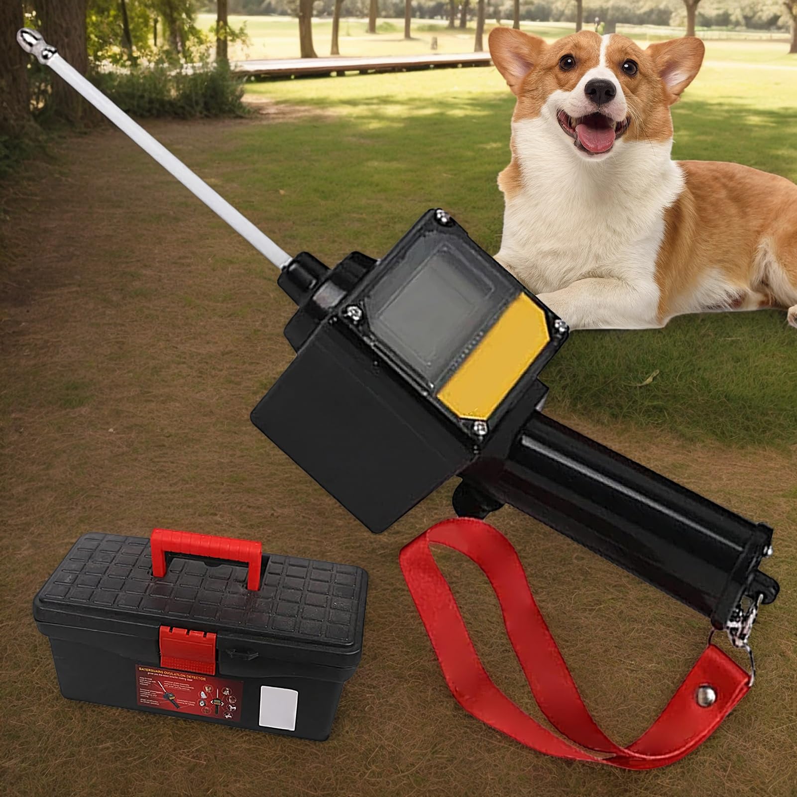 Detector de Ovulación para Perras Sonda Magnética De 5 Cm Para Detección | Detector Impermeable De Ovulación Con Cordón Portátil, Funciona Con Pilas Para Crianza Canina En Hogares Y Perreras