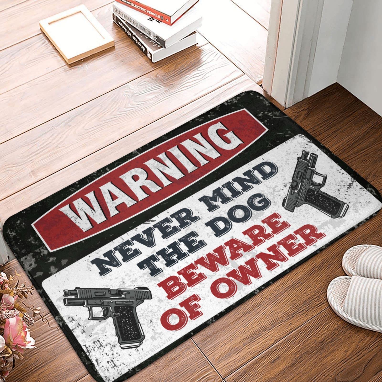 Tapis de porte Never Mind The Dog pour stopper la saleté de l'extérieur