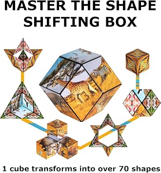 Shashibo DODECA Magnetic Puzzle Cube Bundle, Jungle, Savannah and Artic