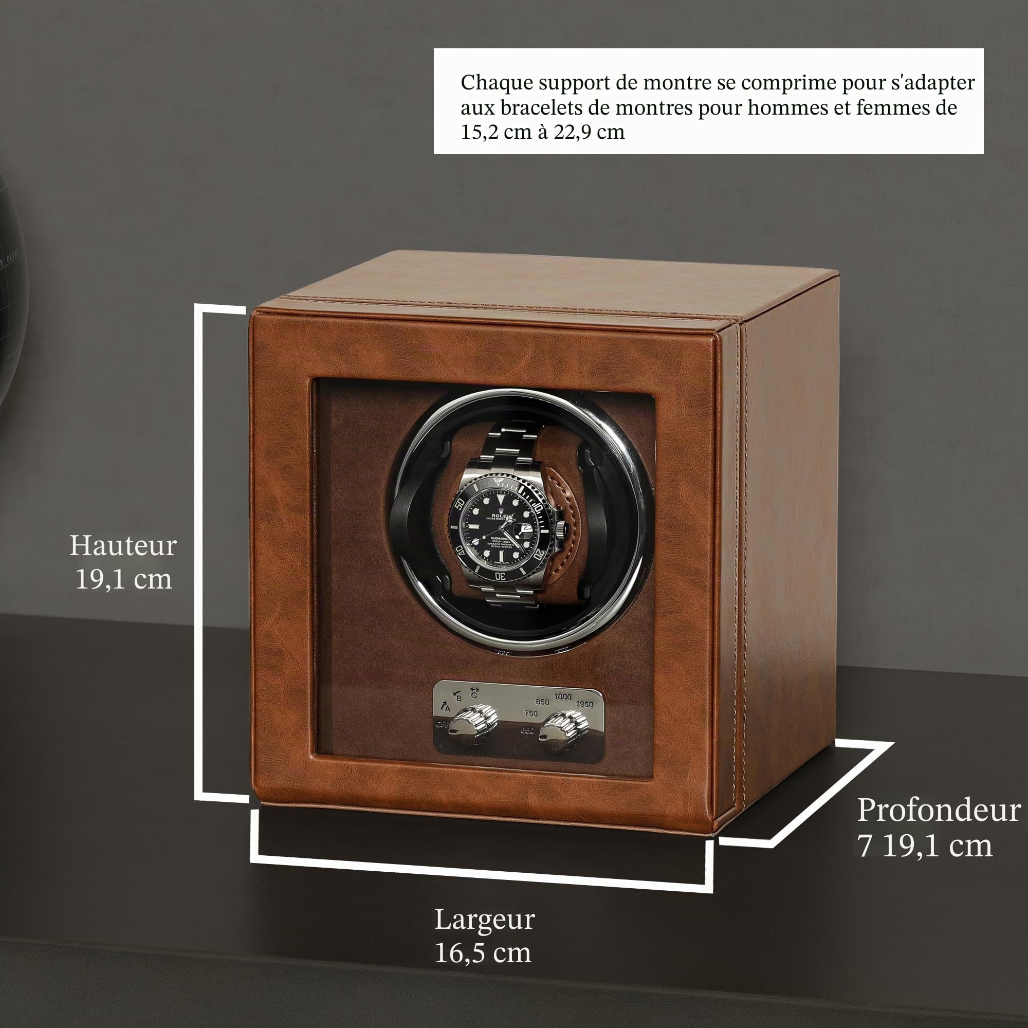 ROTHWELL Remontoir Automatique pour Montres automatiques avec Moteur Silencieux avec Plusieurs Vitesses et réglages de Rotation