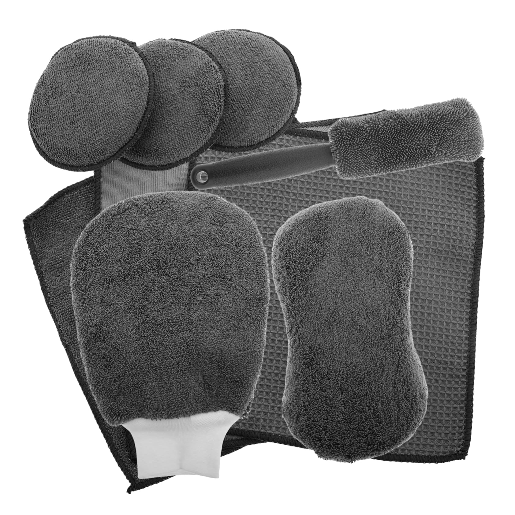 Unomor 1 Set Comprehensive Car Wash Cleaning Kit with Soft Polyester Towels Microfiber Dryer Brushes for Complete Vehicle Detailing Car Enthusiasts