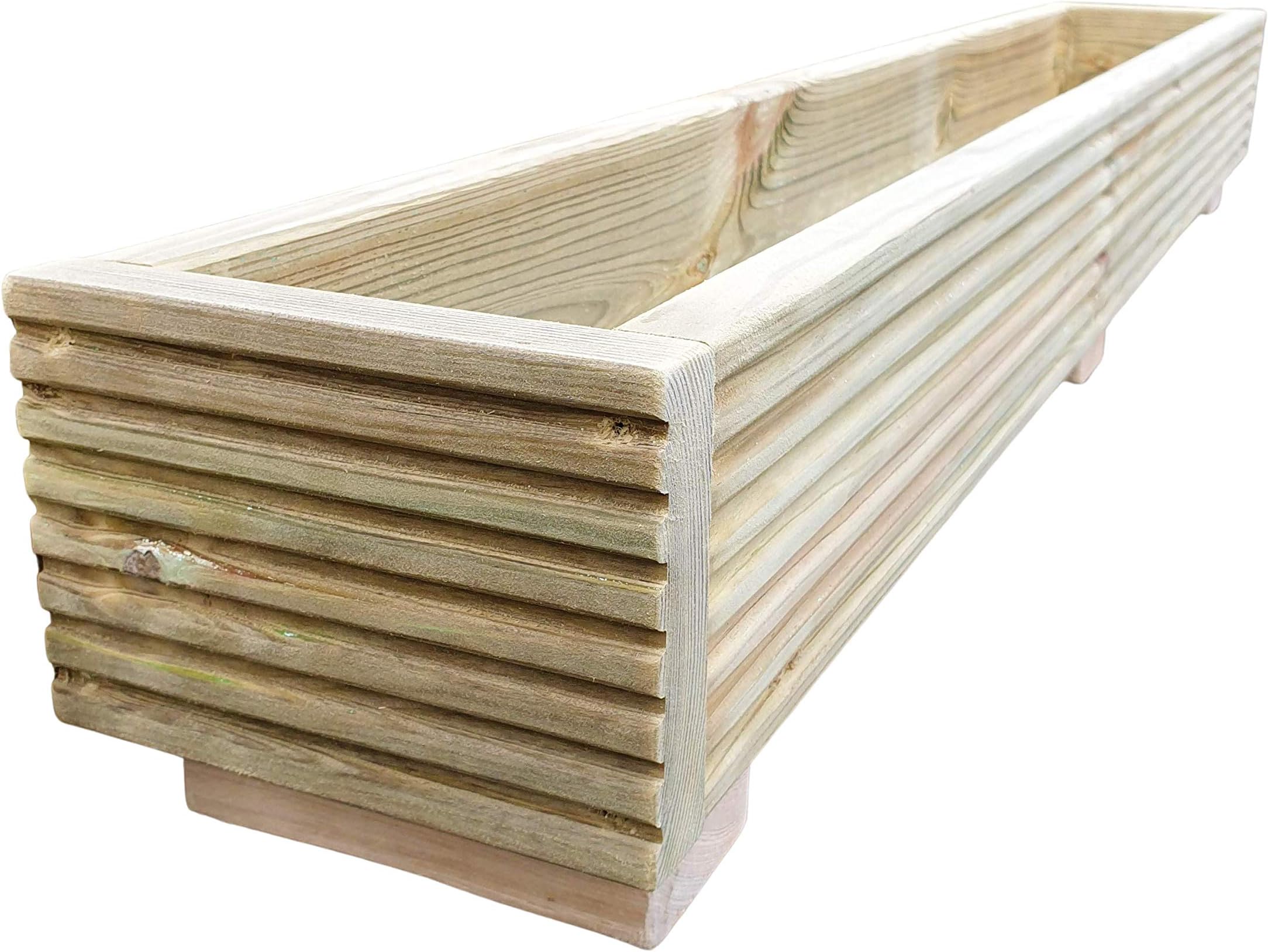 Deck Planter Box 120cm Handmade Wooden Planter Boxes Pressure Treated Wooden Planters A Wooden Garden Planters With A Natural Finish