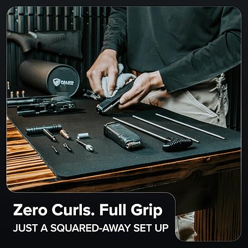 Miniatura 2 de Falko Tactical Tapete de limpieza de pistola de 36 x 12 pulgadas, 2 veces más grueso, resistente al aceite, perfecto para rifles, tapete ideal para