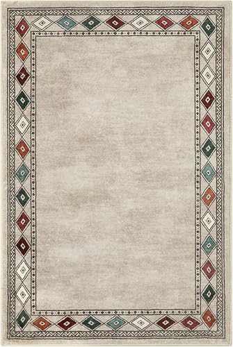 Miniatura 6 de Lahome Alfombra moderna con borde para entrada, alfombra lavable de 2 x 3 pies, ultrafina, suave, para cocina, entrada, dormitorio, antideslizante,