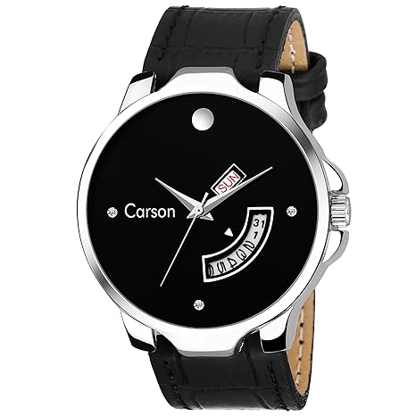 Analogue Date Display Black Dial Watch for Men (CR9027)