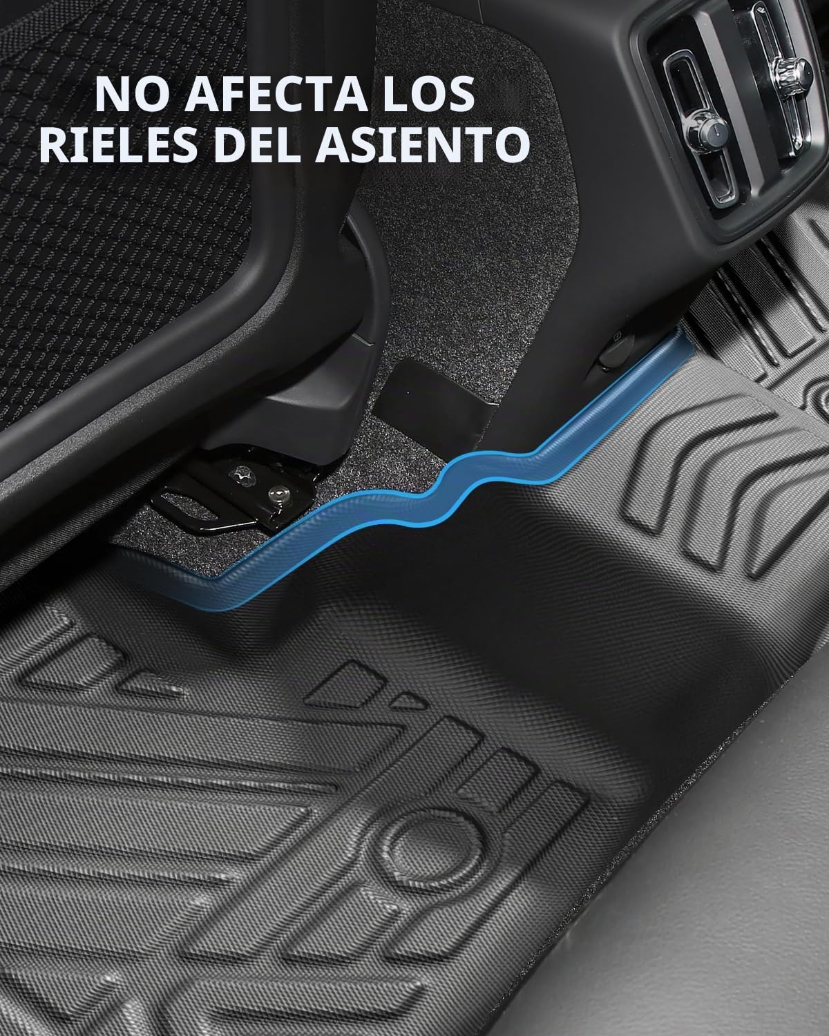 (3Pcs) TPE Alfombrilla Volvo XC40 Transmisión Automática 2018-2026 | Alfombras Originales, Tapetes con Bordes Elevados, Accesorios Antideslizantes e Impermeables, NO para la Versión HEV e EV