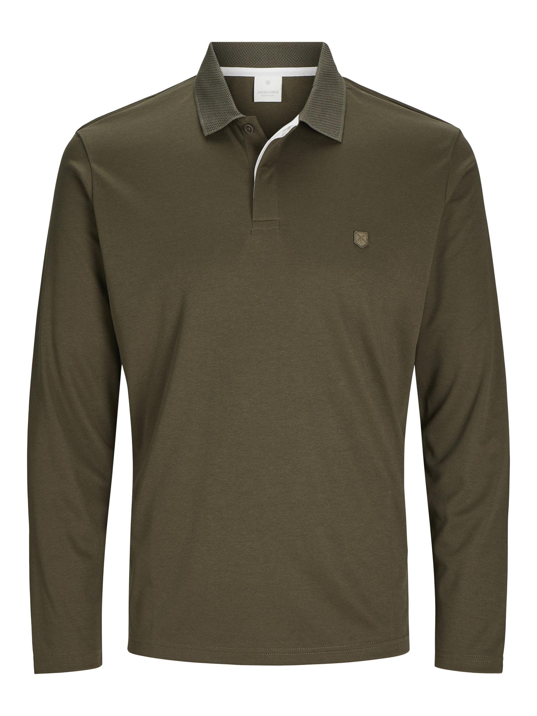 JACK & JONES Male T-Shirt Einfarbig Polokragen T-Shirt