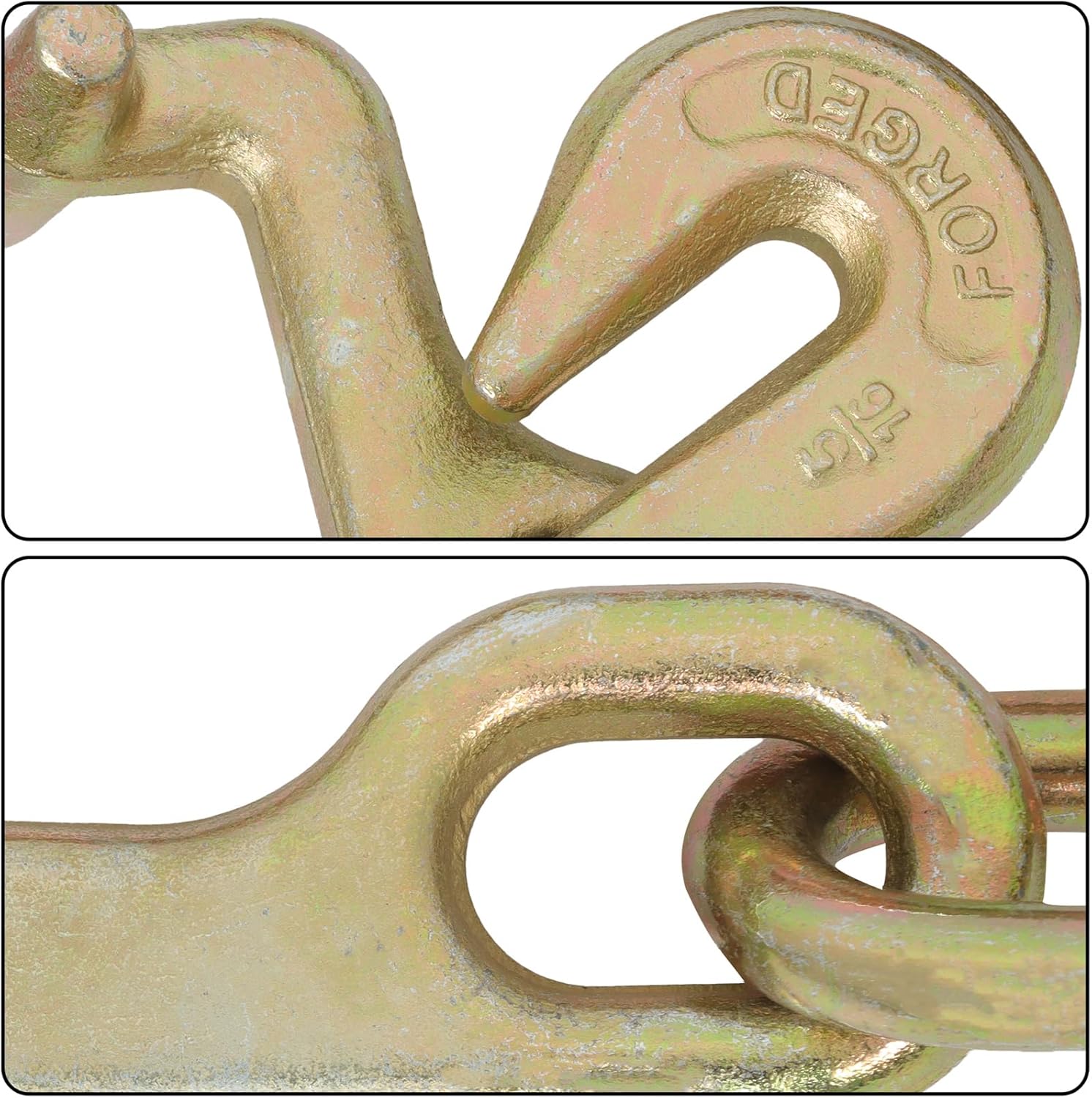 LABLT 5/16" x 10' Grade 70 Tow Chain with J Hook Recovery Wrecker Axle