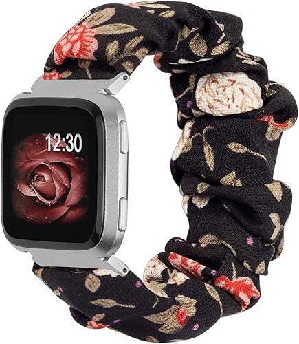 Miniatura 14 de TOYOUTHS - Bandas elásticas para Fitbit Versa/Versa 2/Versa Lite, edición especial para mujeres, niñas, elásticas, de tela, estampadas, de repuesto
