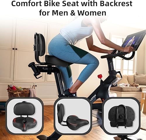 Vista 31 de Asiento de bicicleta de gran tamaño para bicicleta Peloton y bicicleta +, cómodo cojín de asiento compatible con bicicletas de Peloton, carretera