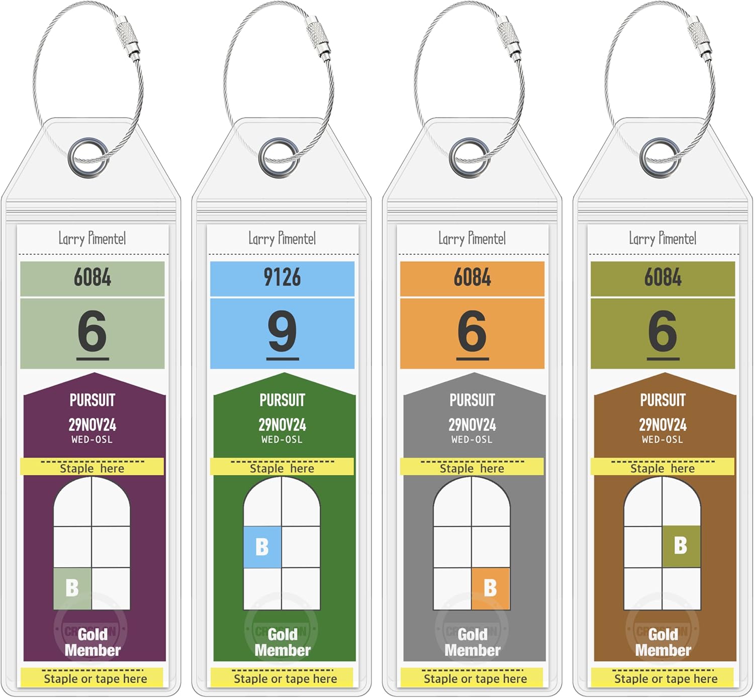 Cruise Ship Luggage Tag Holders for Azamara, Costa, P&O and