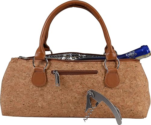 Bolsa de mano de vino (aislamiento térmico) Bolsa de transporte para mujer Sostiene botellas rojas y blancas de 25.4 fl oz Moda de moda Incluye