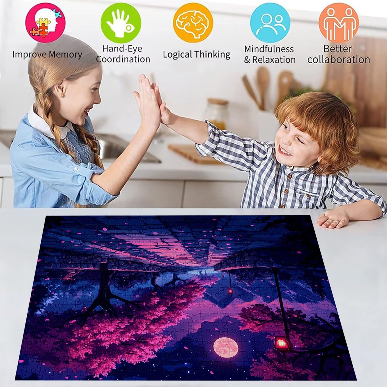 Puzzle 3000 elementów księżyc puzzle dla dorosłych góry 122 x 81 cm unikalne rzemiosło klasyczne 3D drewniana układanka do rodzinnych gier biznesowych, układanka zrób to sam do dekoracji ścian domu