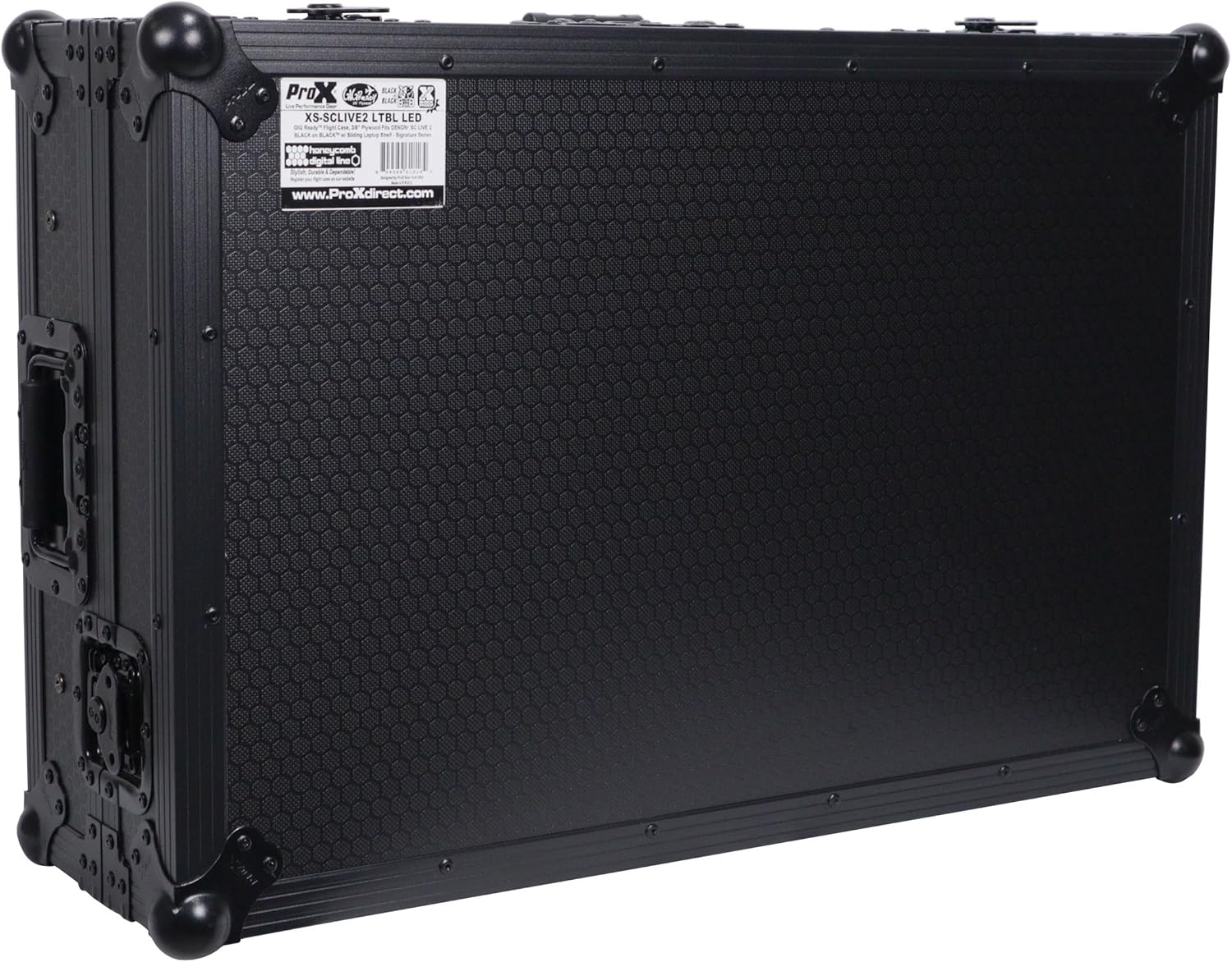 Prox Xs-Sclive2 Ltbl Ata Case For Denon Sc Live 2 Control W/Shelf+Rack Space+Led, Black