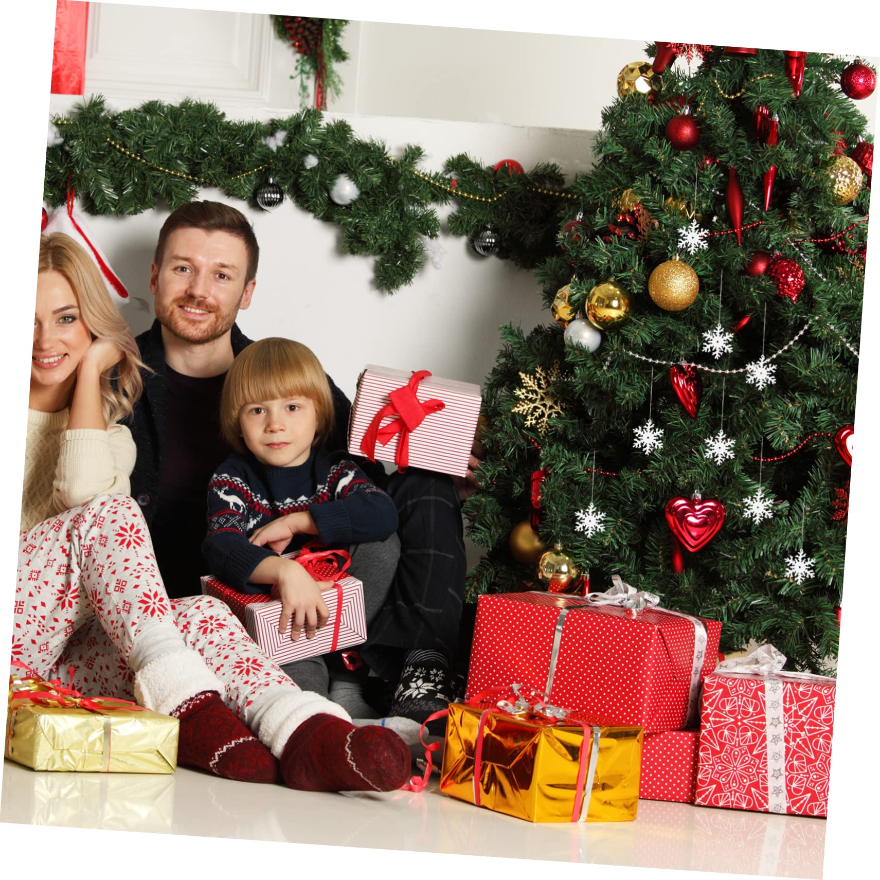 Cabilock 8 Sätze Weihnachtsschneeflocke-anhänger Weihnachts-hüpfburgen Ornamente Weihnachtsanhänger Zum Aufhängen Weihnachtslichter Weihnachtsbaumschmuck Weihnachten Plastik Stück * 8
